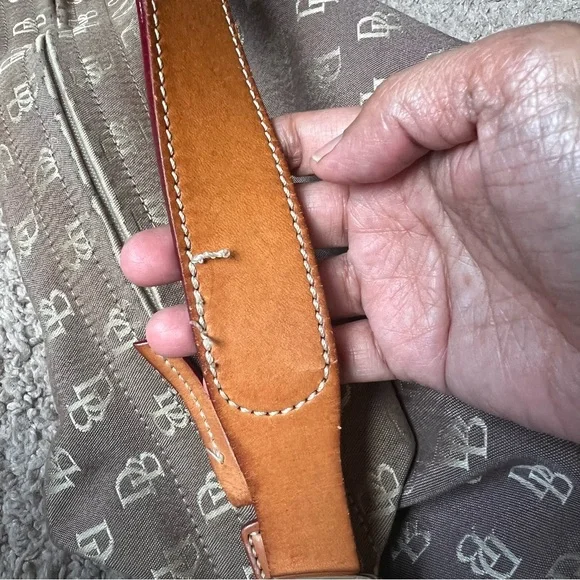 DOONEY AND BOURKE Monogram DB Canvas Shoulder Handbag Purse Bag - Picture 8 of 15